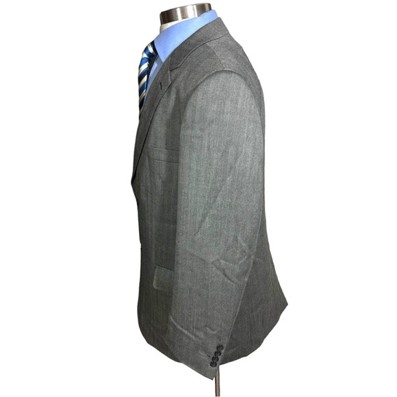 Joesph & Feiss 100% Lambswool Mens Grey & Black Stripe Sports Jackets Size 44L - Picture 4 of 16